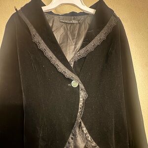 Velvet corset blazer